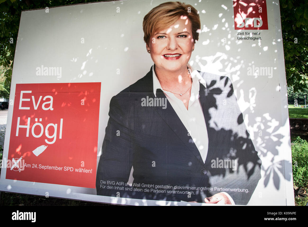 Berlin, Deutschland, 19. August den Wahlkampf in Berlin vor der Bundestagswahl geplant für September 24,2017 Stockfoto