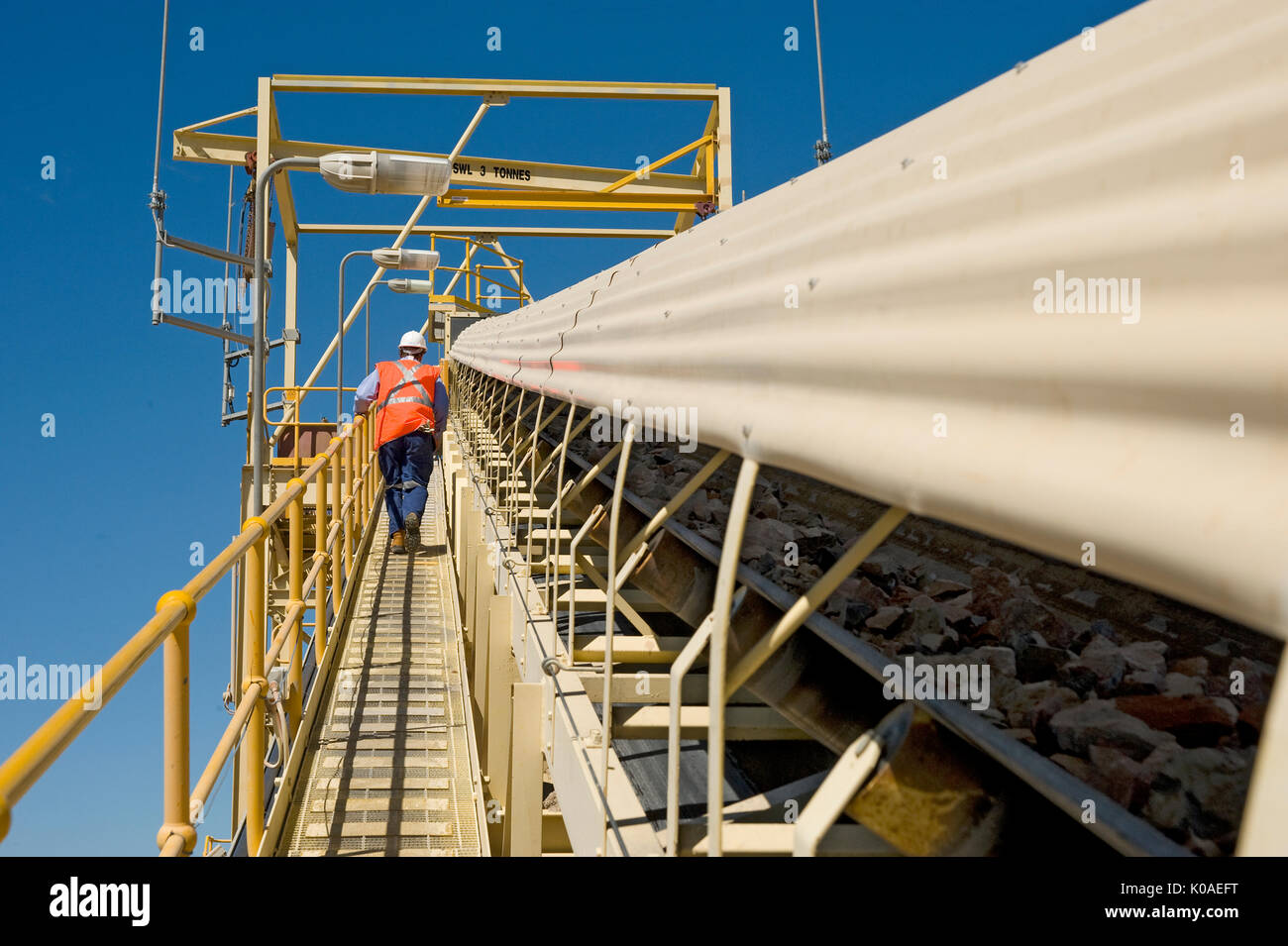 Bergbau Aufzug Stockfoto