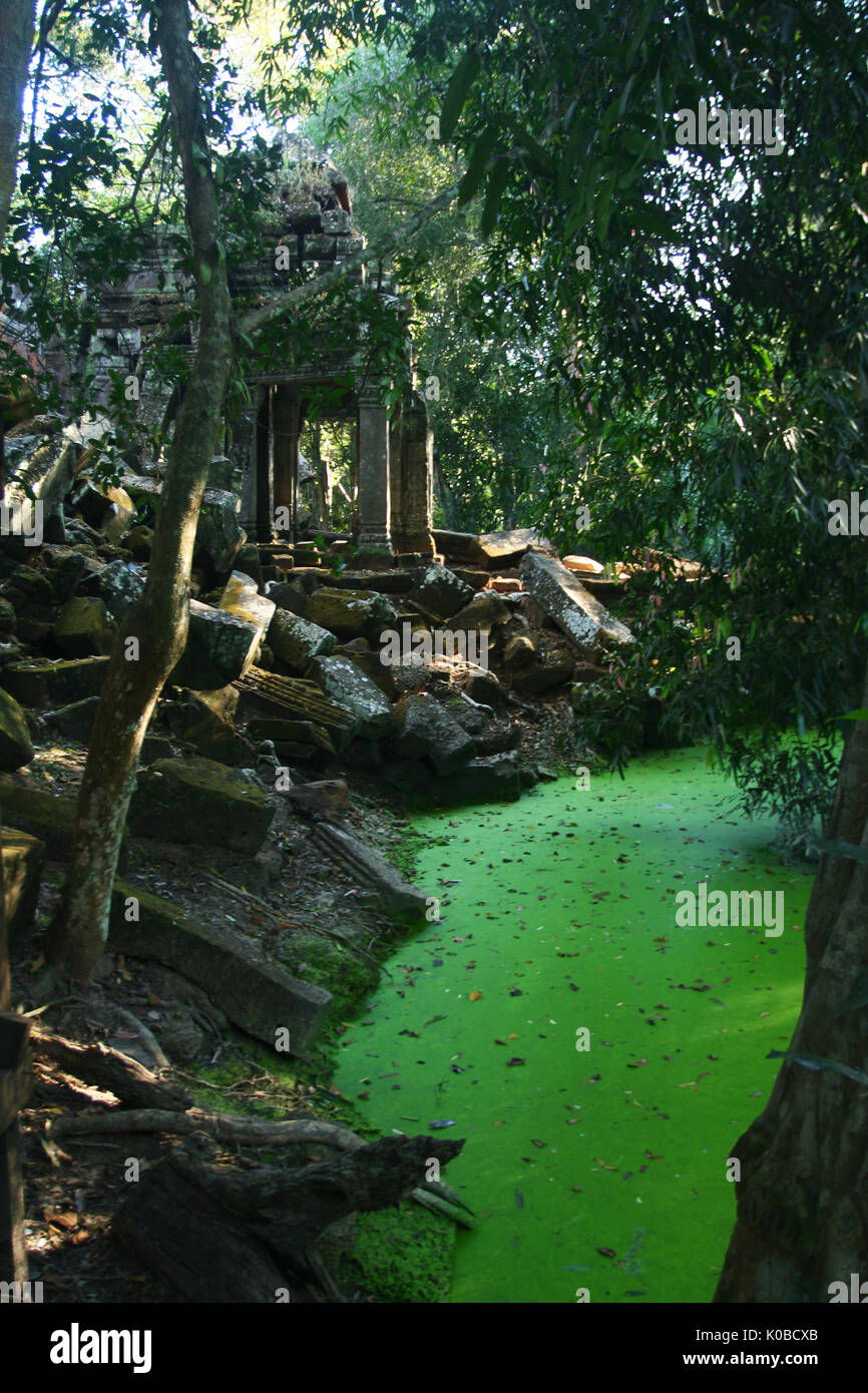 Angor Watt Tempel - Green Lake. Stockfoto