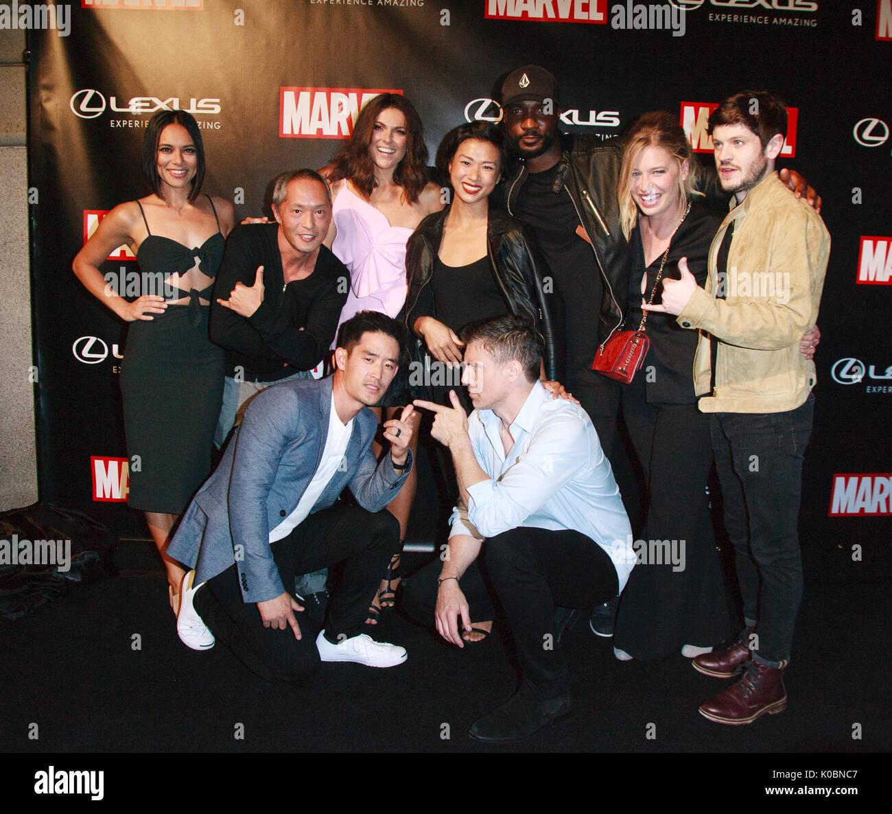 Marvel Studios + Lexus Comic-Con Party - Ankunft mit: Sonya Balmores, Mike Moh, Ken Leung, Iwan forfaitierenden Instituten in der Schweiz, Serinda Swan, Gast, Anson Mount, Eme Ikwuakor, Isabelle Cornish Wo: San Diego, Kalifornien, Vereinigte Staaten, wenn: 21 Jun 2017 Credit: Tony Forte/WANN Stockfoto