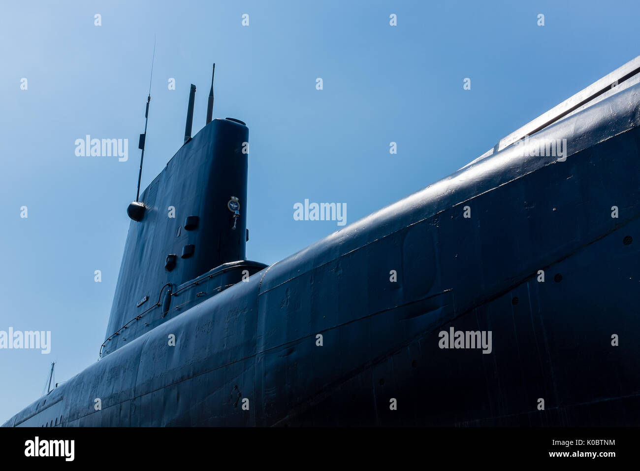 Im trockendock U-Boot Stockfoto