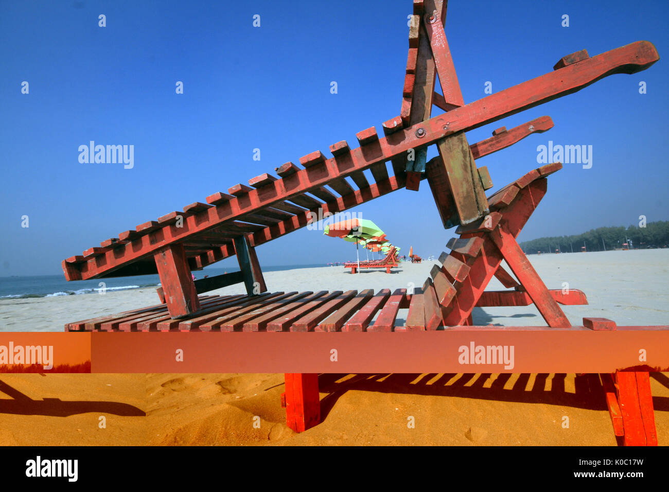 COX BAZAR IST DER GRÖSSTE STRAND DER WELT, der 120 km lange BADAR MOKAM IN TEKNAF. COX BAZAR NAME IST GEKOMMEN, UM NACH DEM NAMEN EINES ENGL Stockfoto