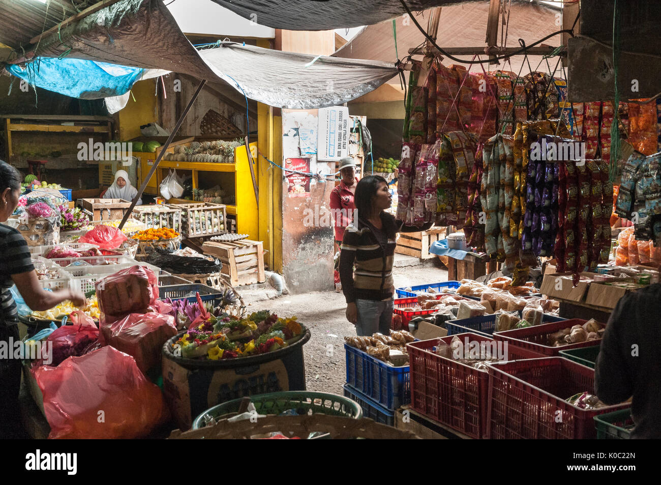 An der Pasar Badung Markt in Denpasar, Bali, Indonesien Stockfoto
