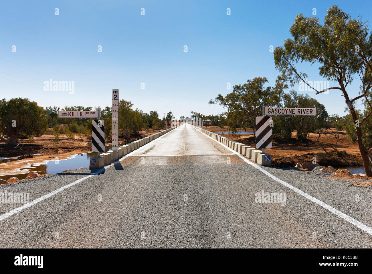 Killili Brücke, Gascoyne River, Gascoyne Junction, Western Australia. Stockfoto