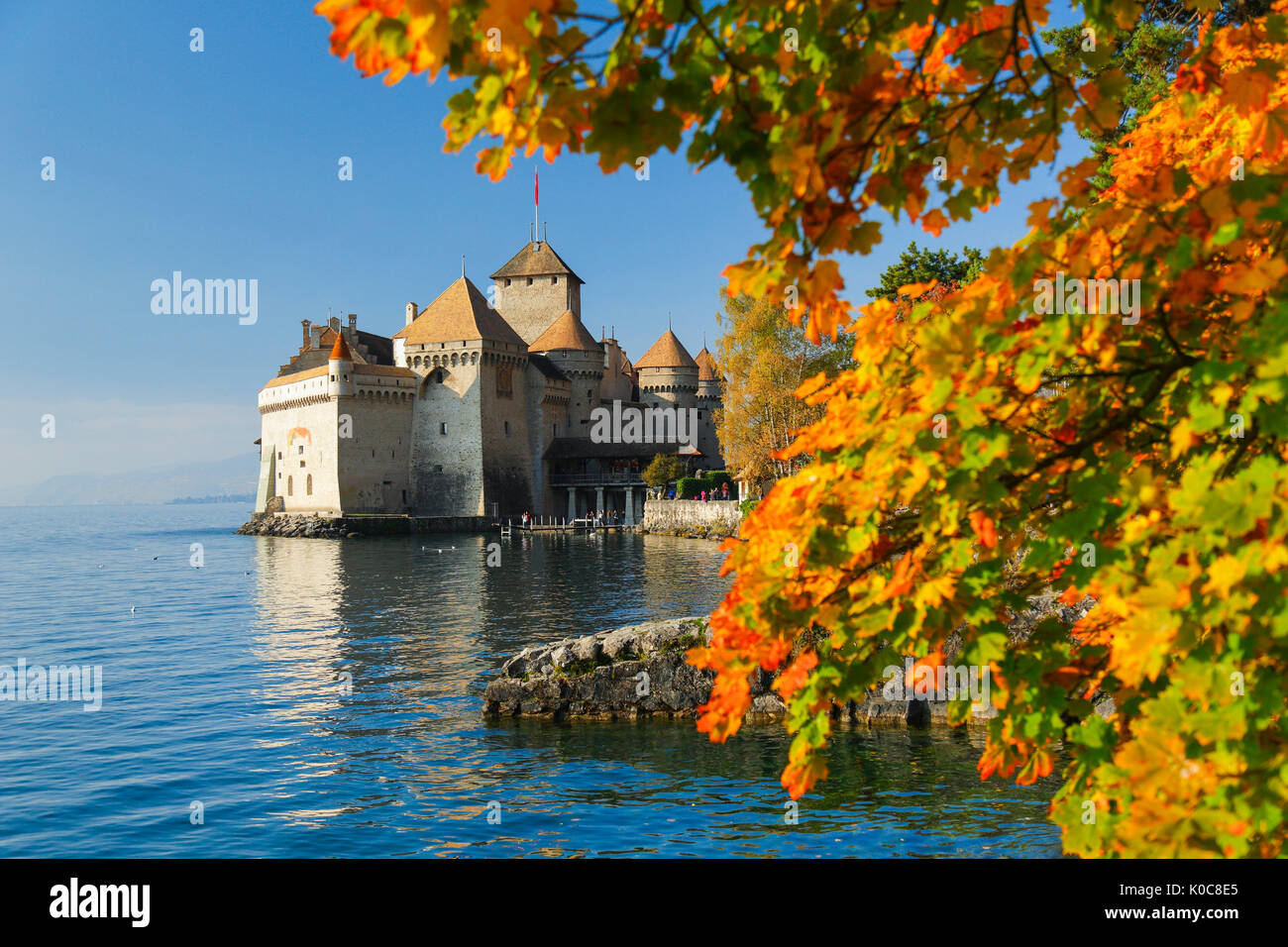 Schloss Chillon, Schweiz Stockfoto