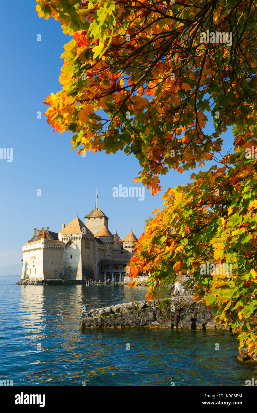 Schloss Chillon, Schweiz Stockfoto