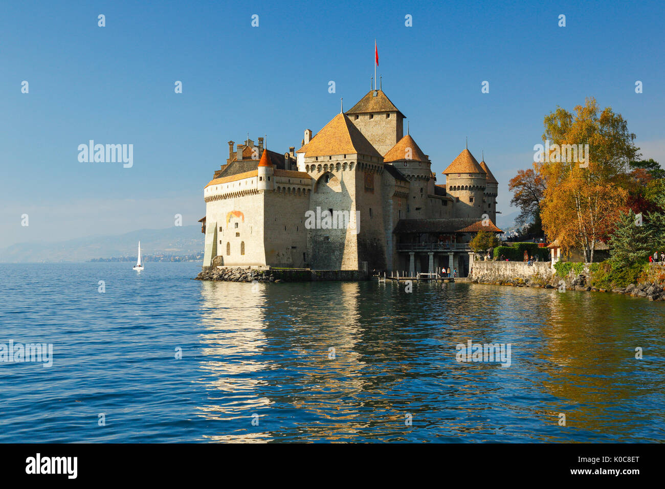 Schloss Chillon, Schweiz Stockfoto