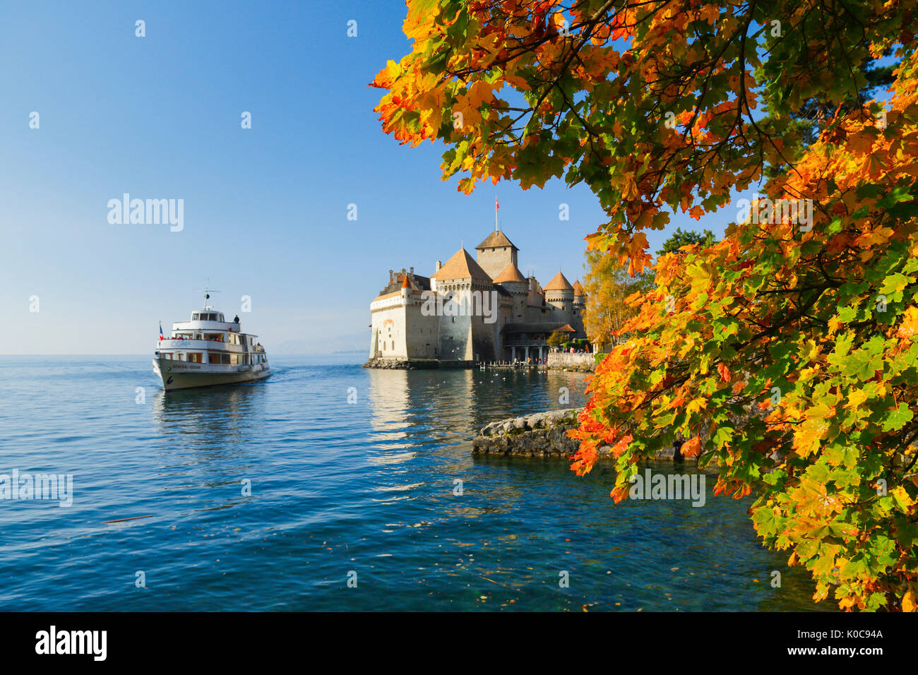 Schloss Chillon, Schweiz Stockfoto