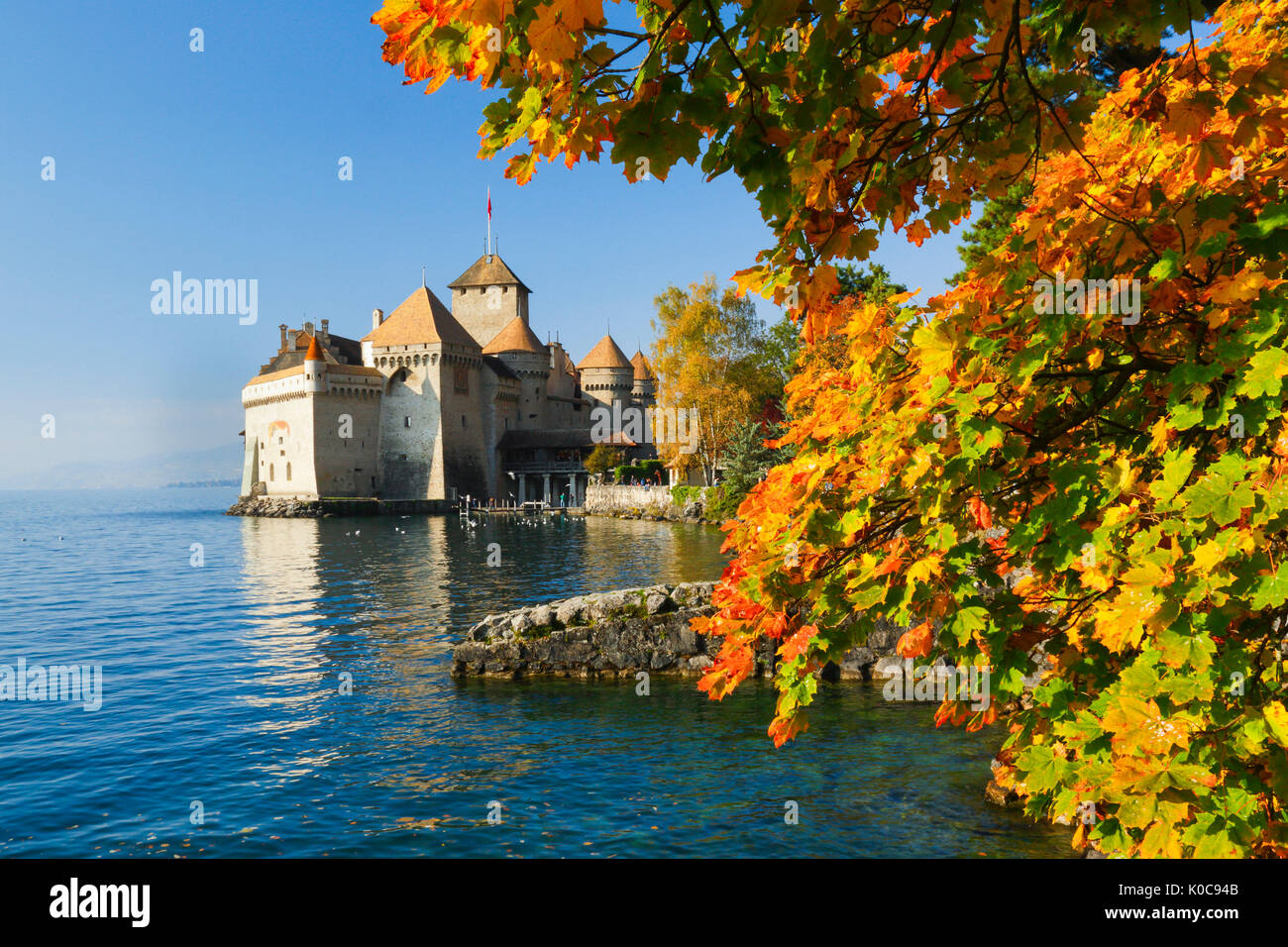 Schloss Chillon, Schweiz Stockfoto