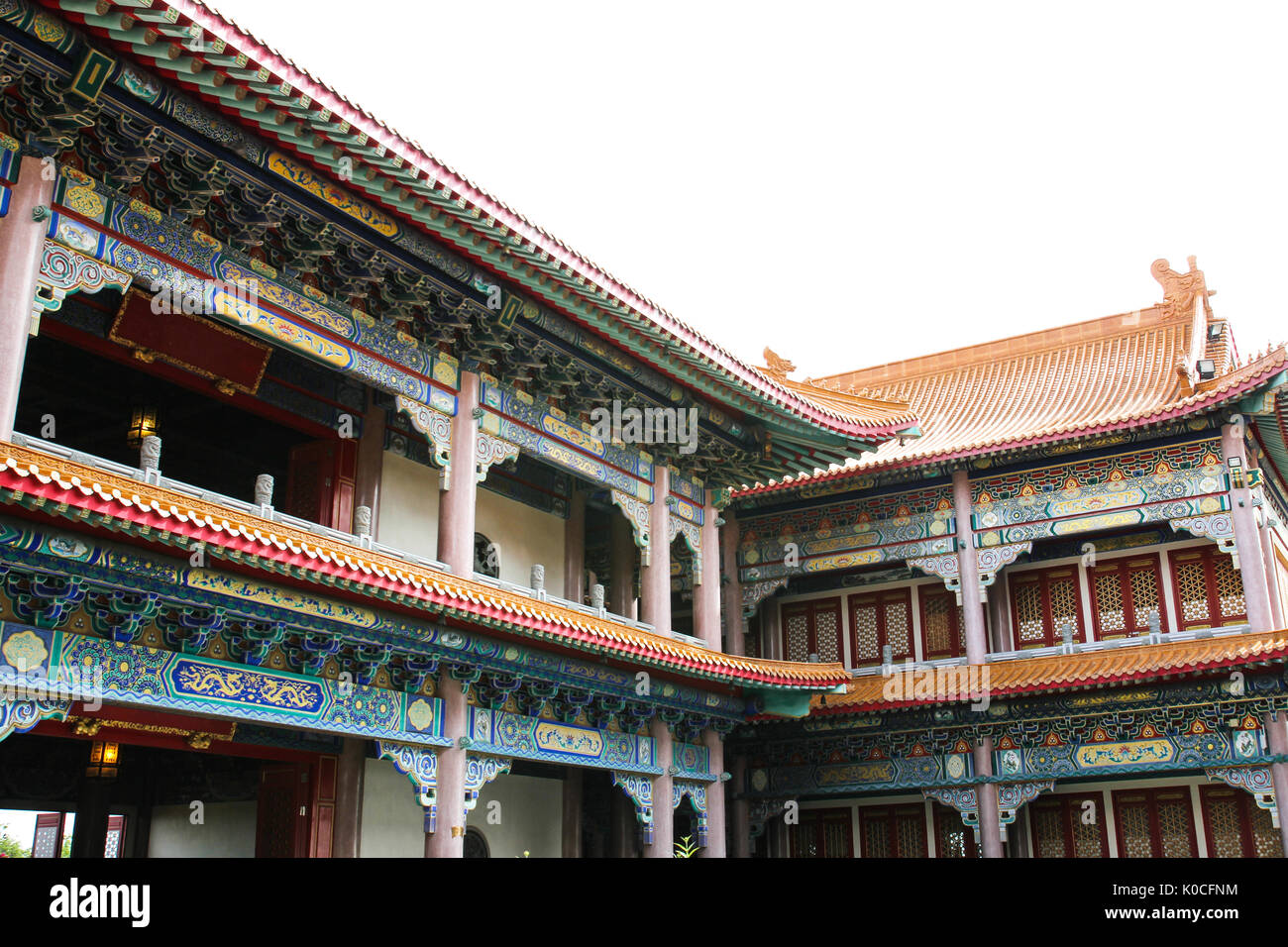 Traditionellen chinesischen Stil Tempel am Wat Leng-Noei-Yi in Nonthaburi, Thailand. Stockfoto