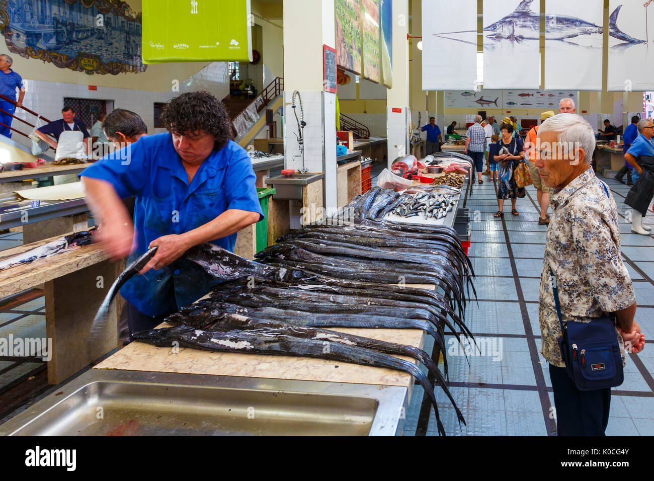 Fisch abgewürgt. Stockfoto