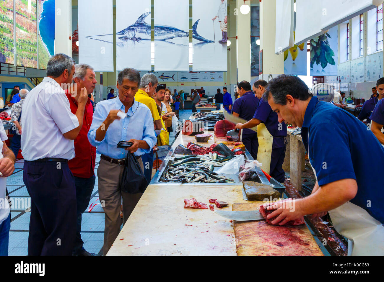 Fisch abgewürgt. Stockfoto