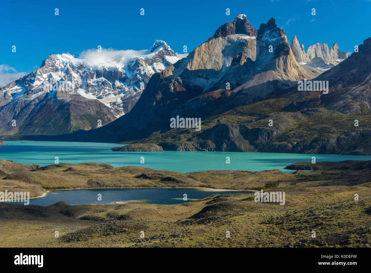 Südamerika, Anden, Patagonien, Torres del Paine, UNESCO-Welterbe, Nationalpark Stockfoto