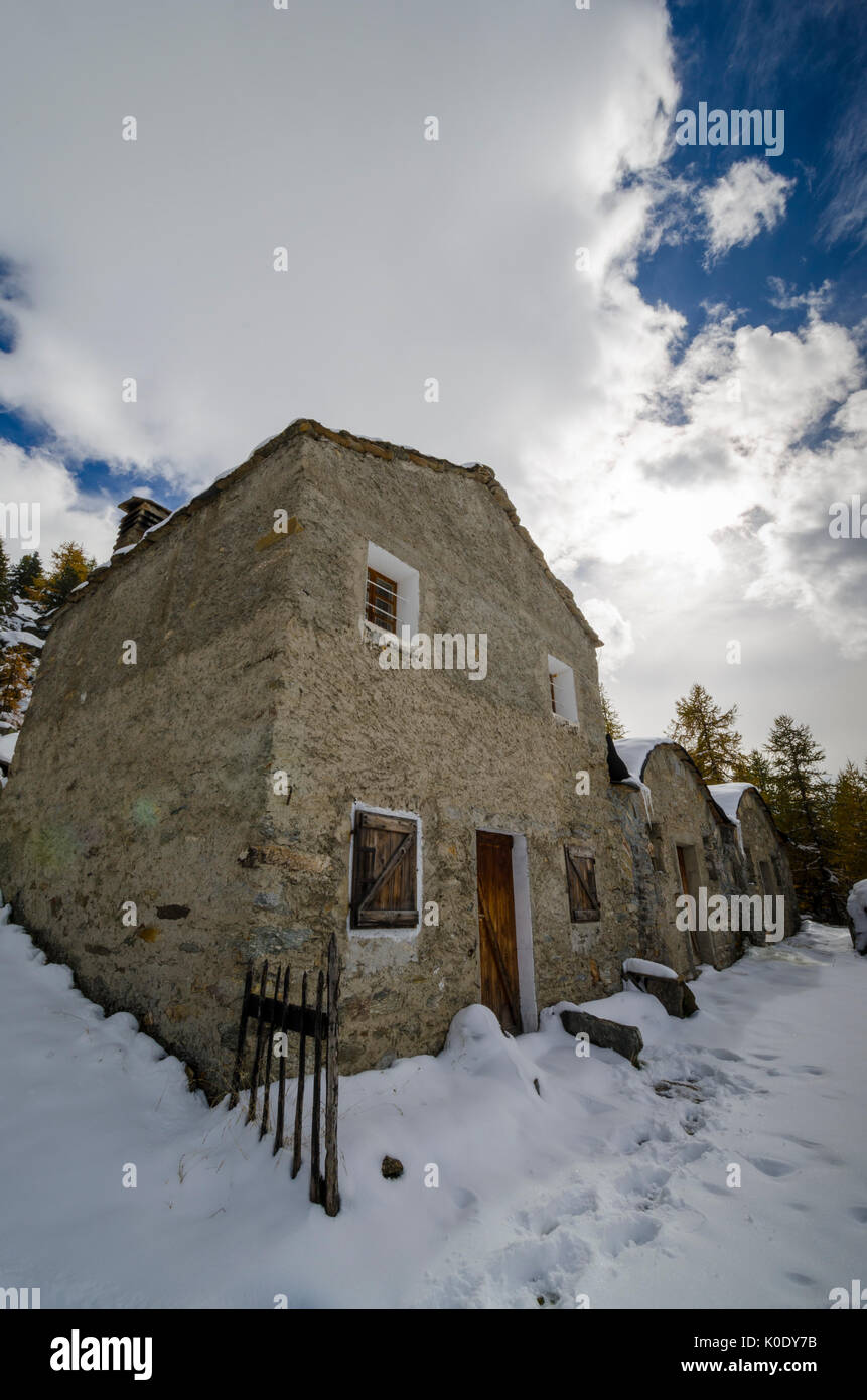 Der Ranger Haus, Alpe Lavassey (Valsavarenche, Aosta Tal, Alpen) Stockfoto