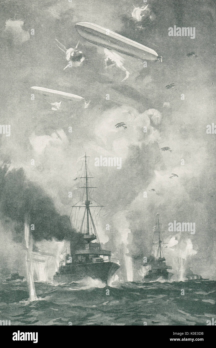 Luftangriff auf Cuxhaven Weihnachten, 1914 Stockfoto