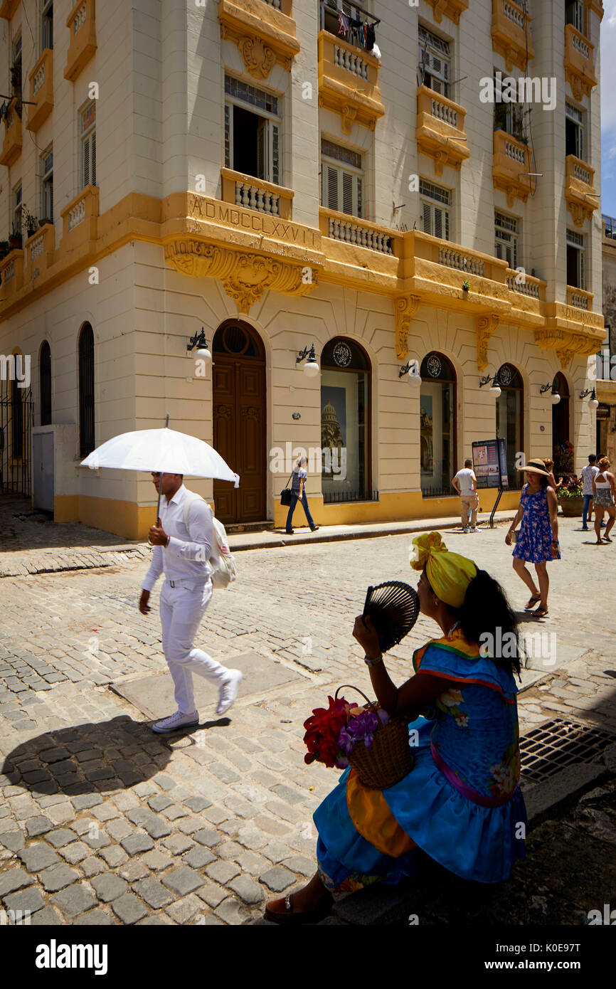 Kuba, Kuba, Kapital, Plaza de la Catedral im Zentrum der Altstadt von Havanna Stockfoto