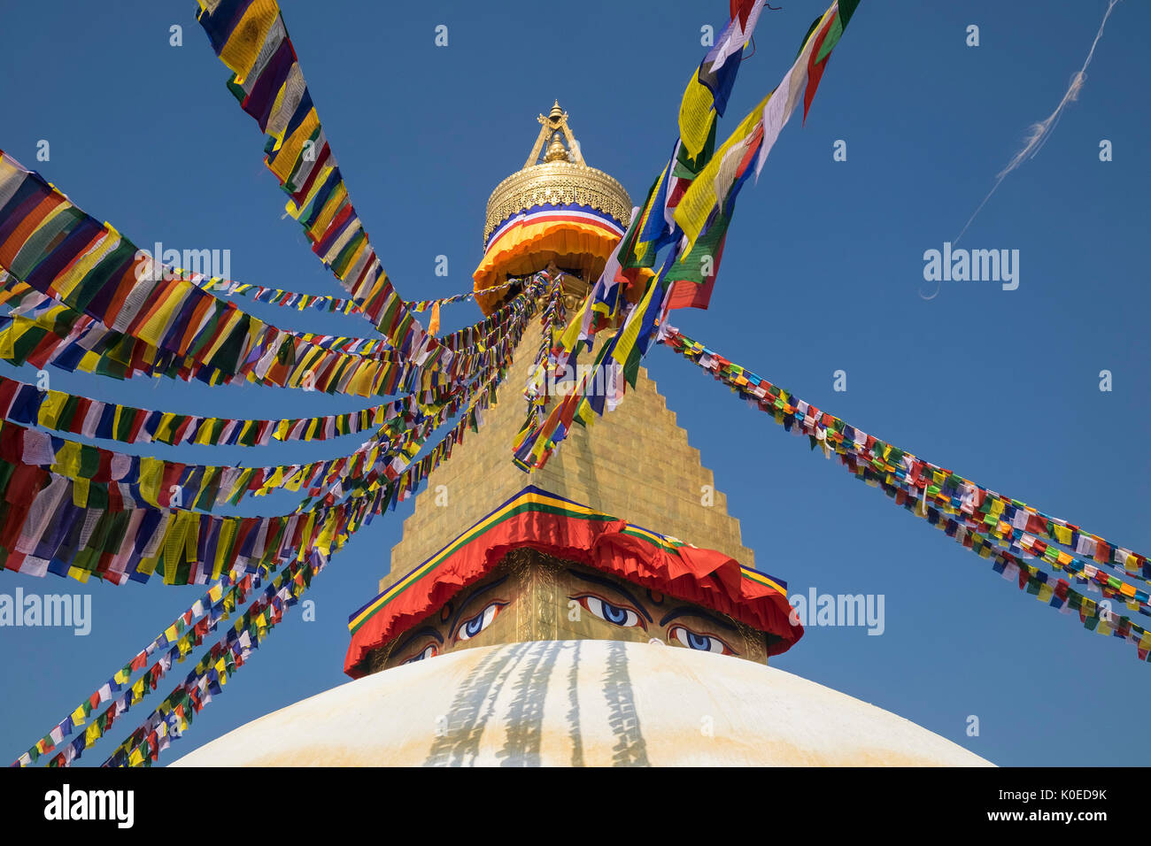 Nepal, Bouddhanath, lokale Tempel Stockfoto