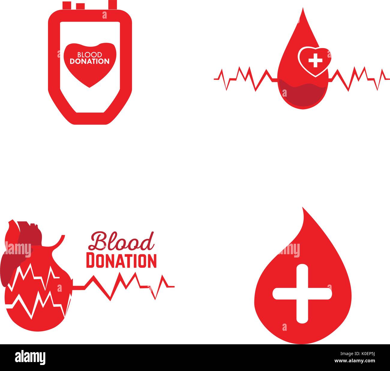 Blut spende eingestellt Stock Vektor