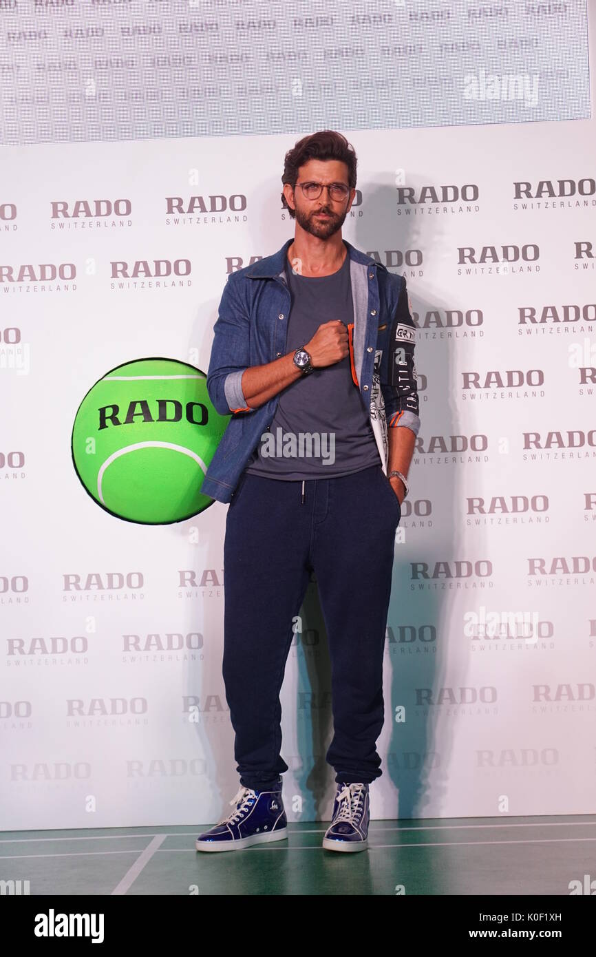 Mumbai Indien. 22. August 2017 Bollywood Schauspieler hrithik roshan starten die Rado neuer Sport Uhr bei Palladium Mall Lower Parel in Mumbai am 22. August 2017. Credit prodip Guha Alamy leben Nachri...