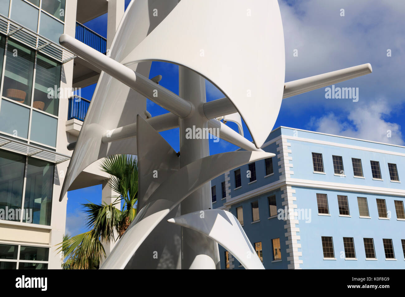 Standpunkte der Skulptur, Waterloo House, Hamilton, Pembroke Parish, Bermuda Stockfoto