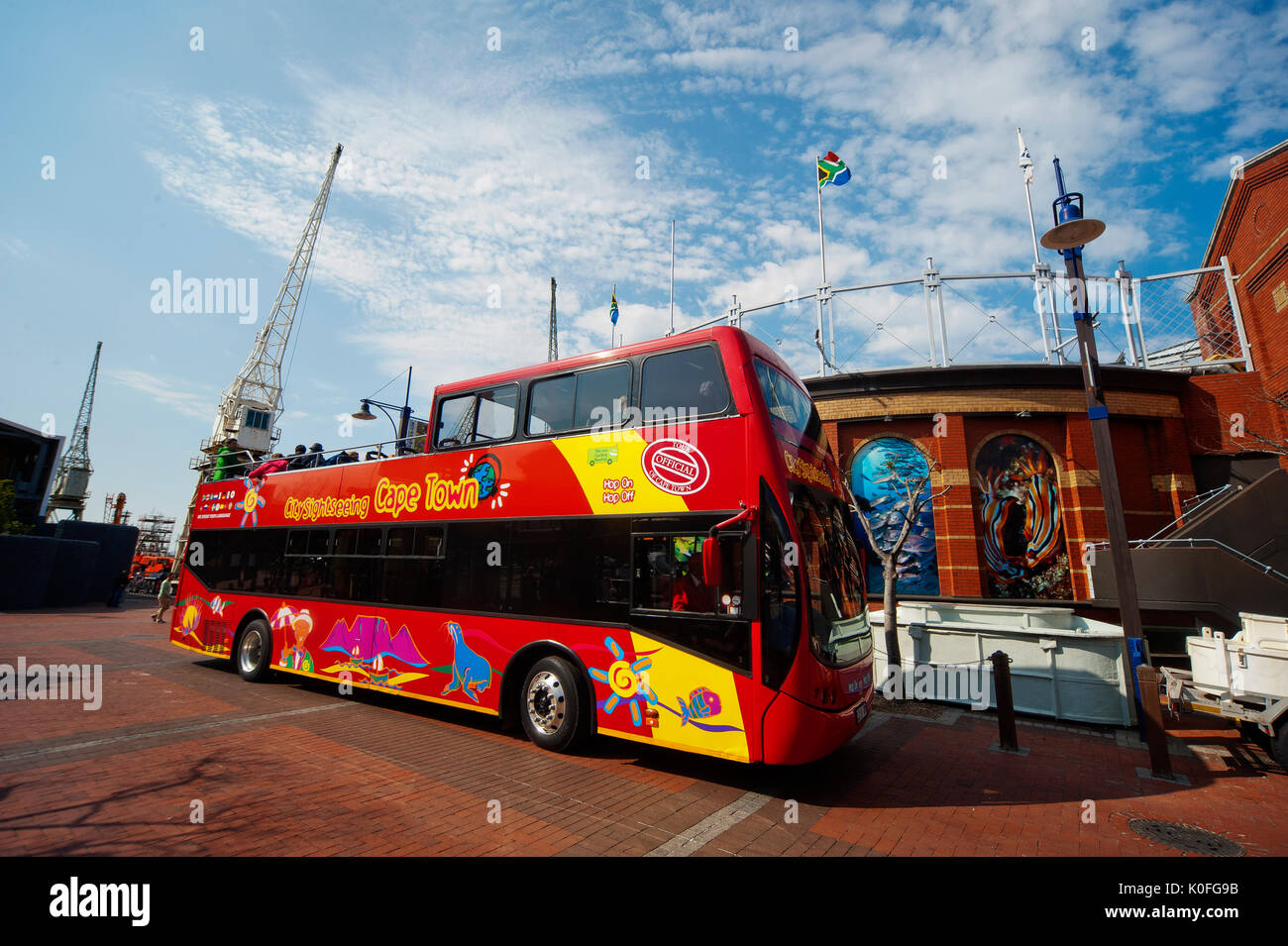 City Sightseeing Red Tour Bus, Kapstadt, Südafrika Stockfoto