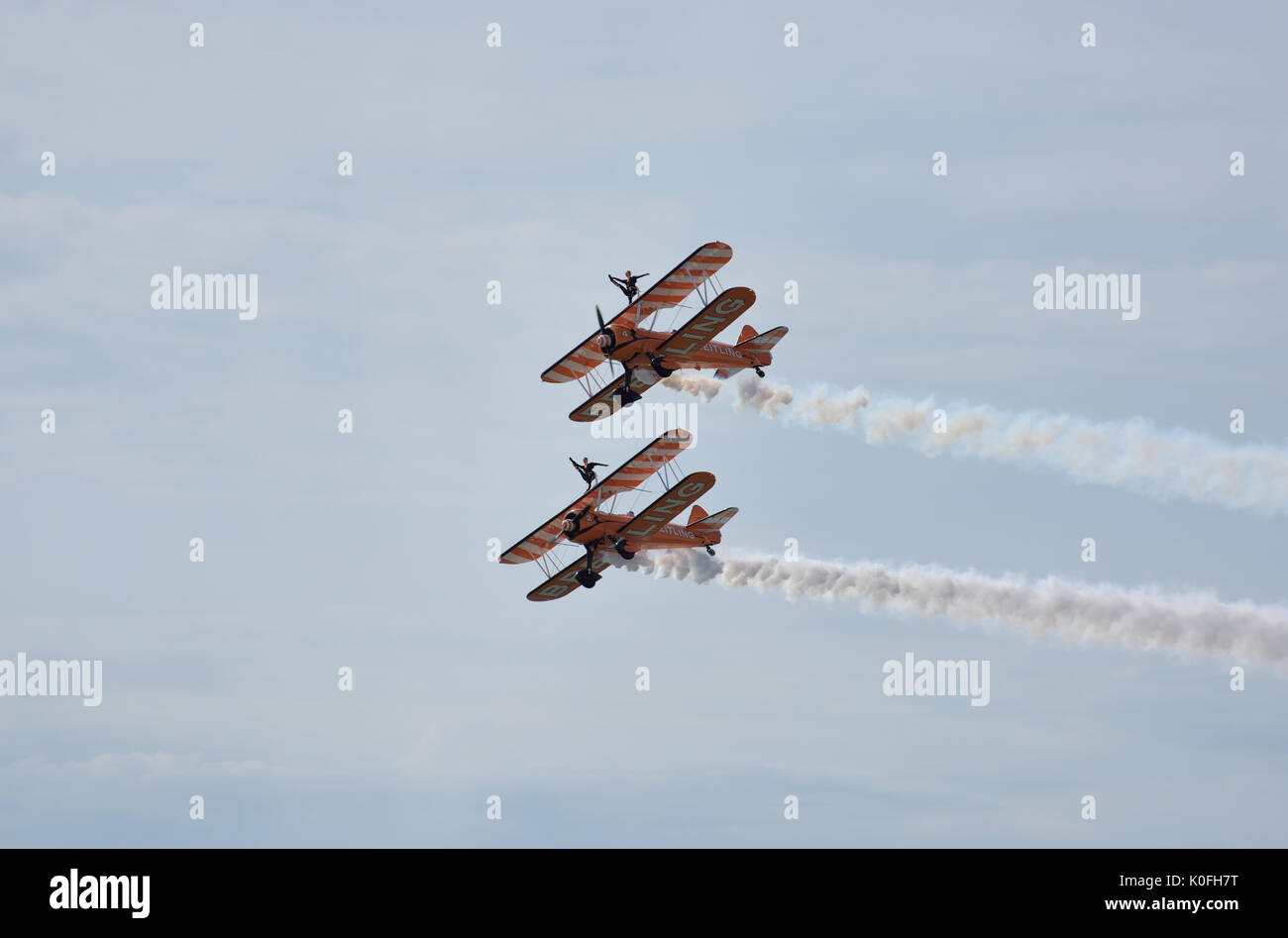 Breitling wing Walker bei Blackpool air show Stockfoto