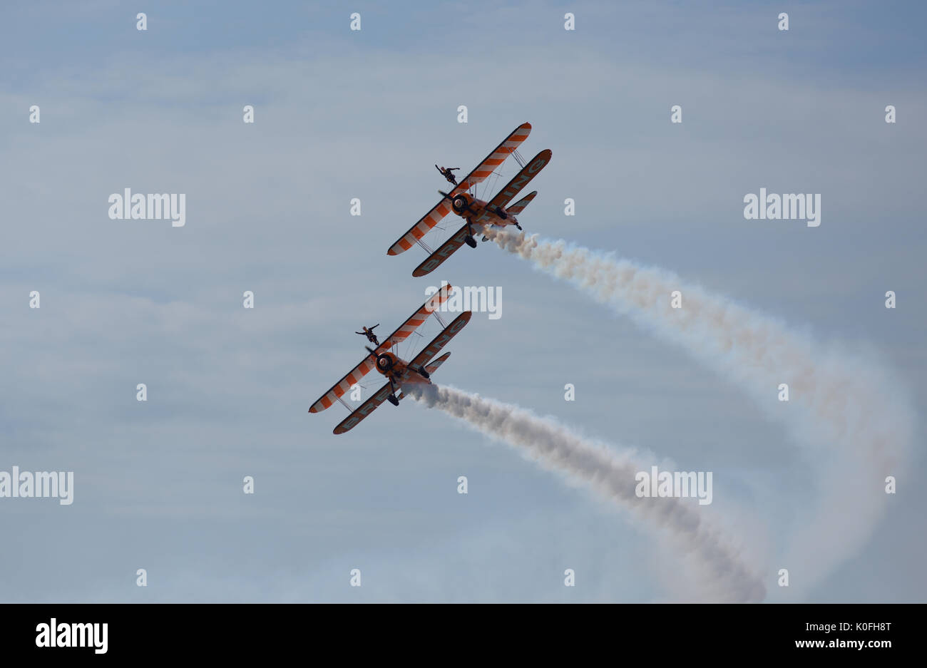 Breitling wing Walker bei Blackpool air show Stockfoto