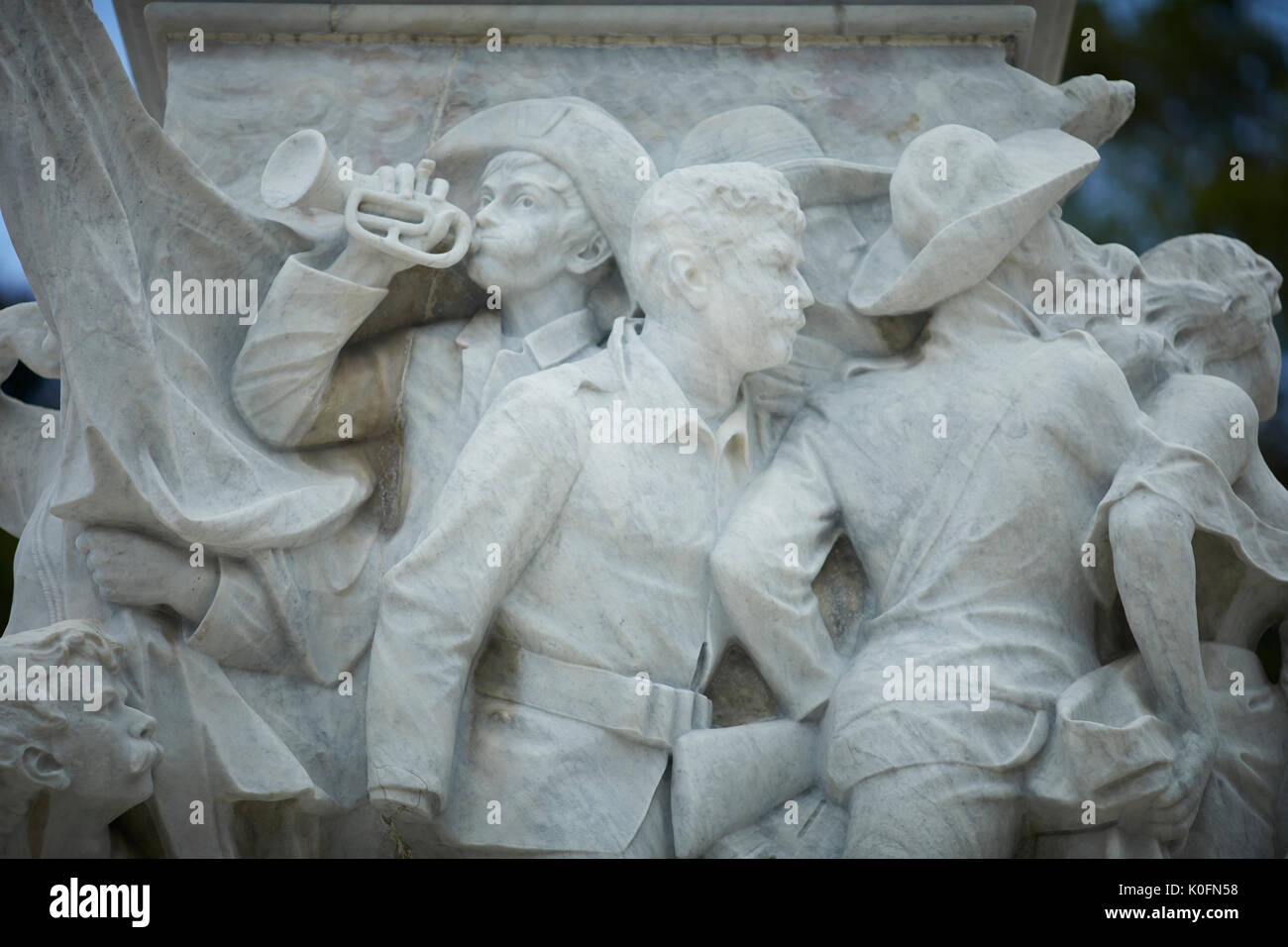 Kuba, Kuba, Hauptstadt Havanna, in der Nähe der Statue Detail von der Statue von Jose Marti Estatua eine José Martí, Obra de José Vilalta de Saavedra Stockfoto