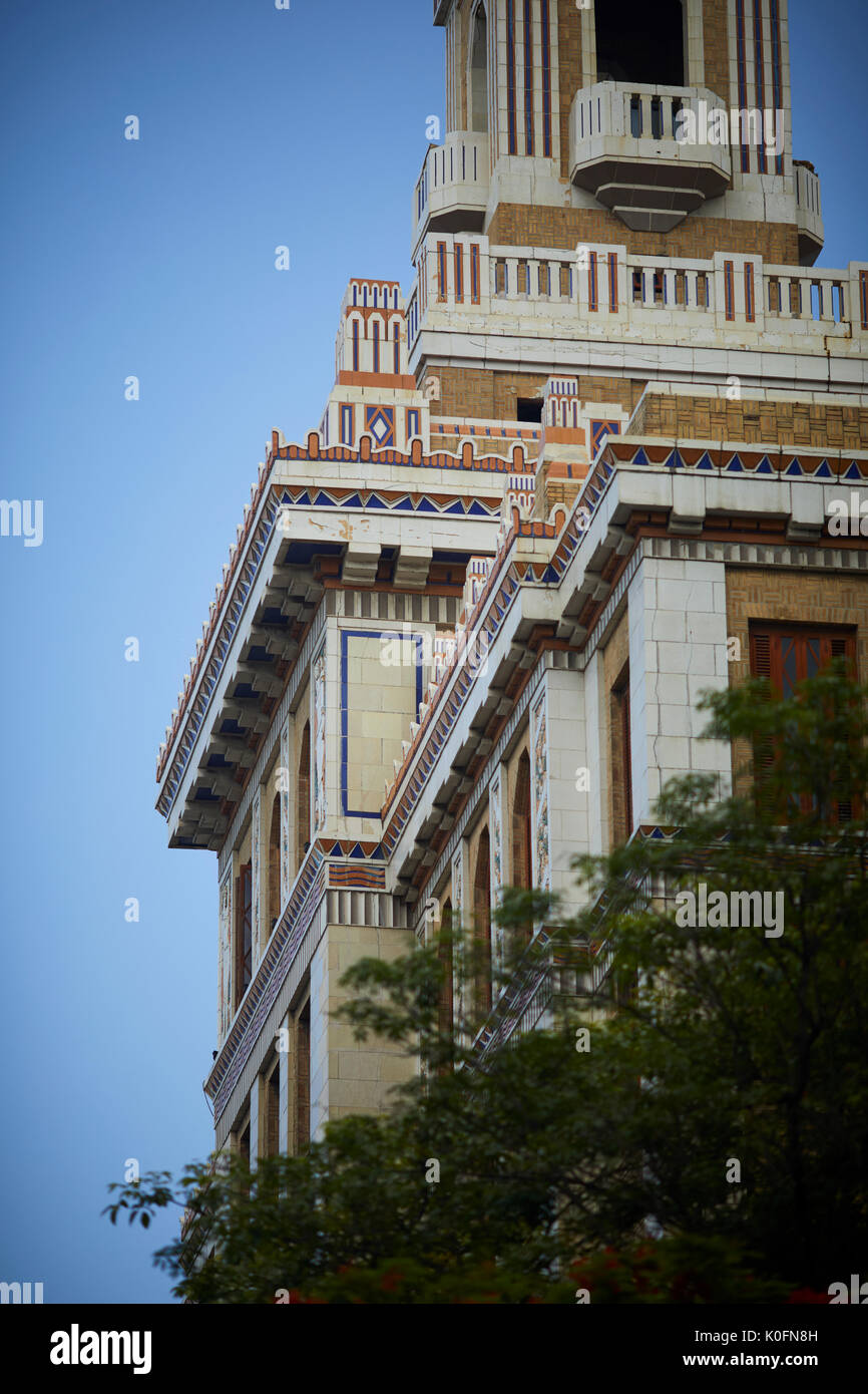 Kuba, Kuba, Hauptstadt Havanna Außen von Bacardi Art déco-Gebäude von Bacardi Rum gebaut Stockfoto