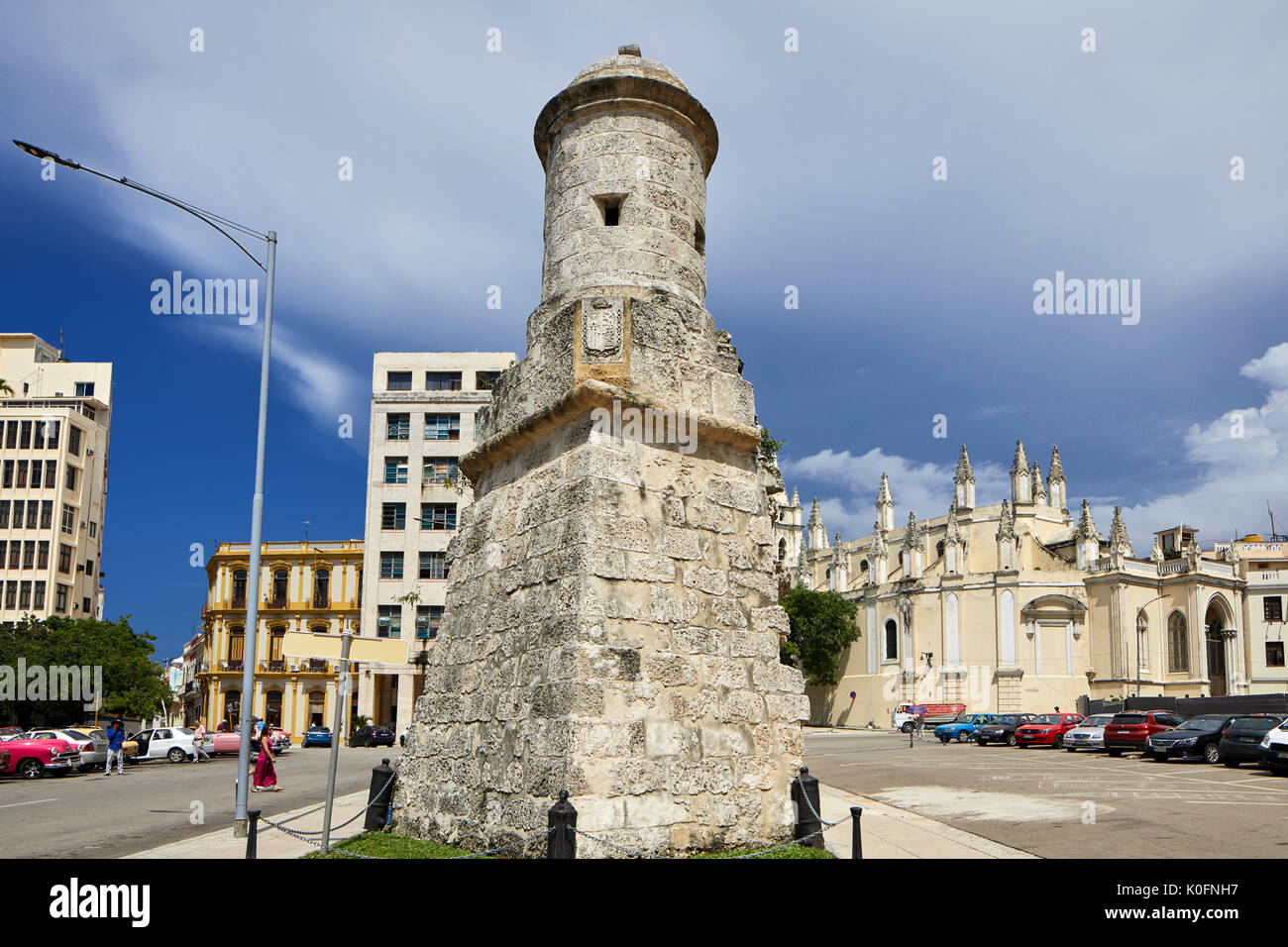 Kuba, Kuba, Hauptstadt Havanna verbleibenden Reste der alten Stadtmauer Stockfoto