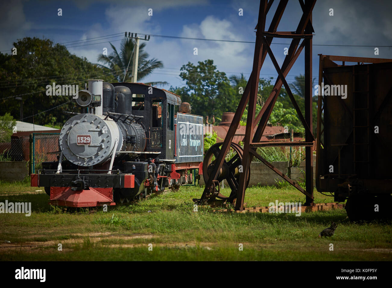 Kuba, Kuba, Cardenas, Museum Sugar Mill von Jose Smith Comas erhalten Öl Dampflokomotiven Stockfoto