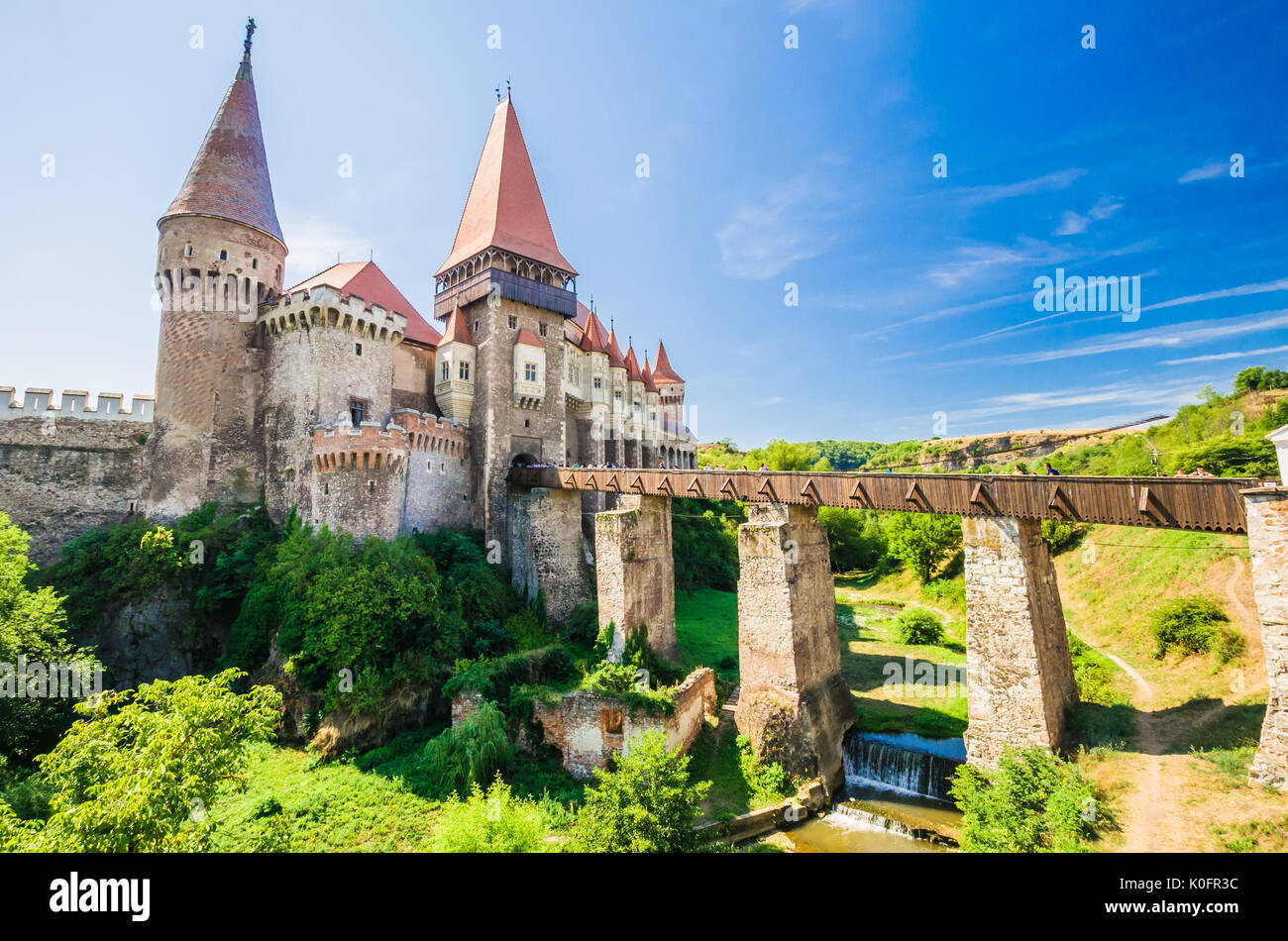 Corvin Burg Hunedoara, Siebenbürgen, Rumänien. hunyad Schloss wurde in 1446 gelegt. castelul huniazilor in Rumänisch. Stockfoto