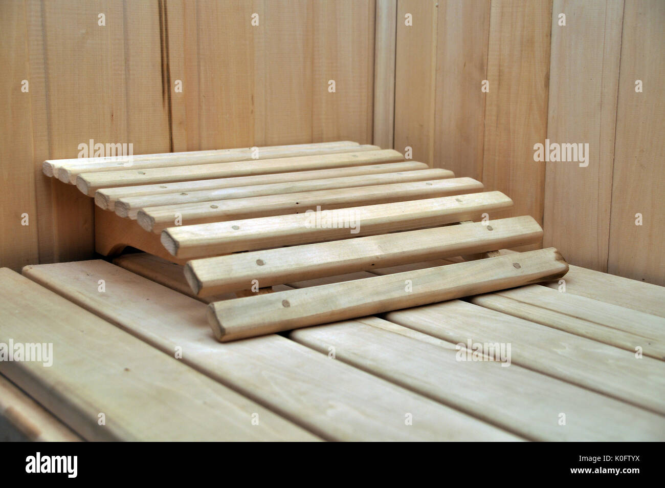 Element der privaten Sauna in einem Health Spa Stockfoto