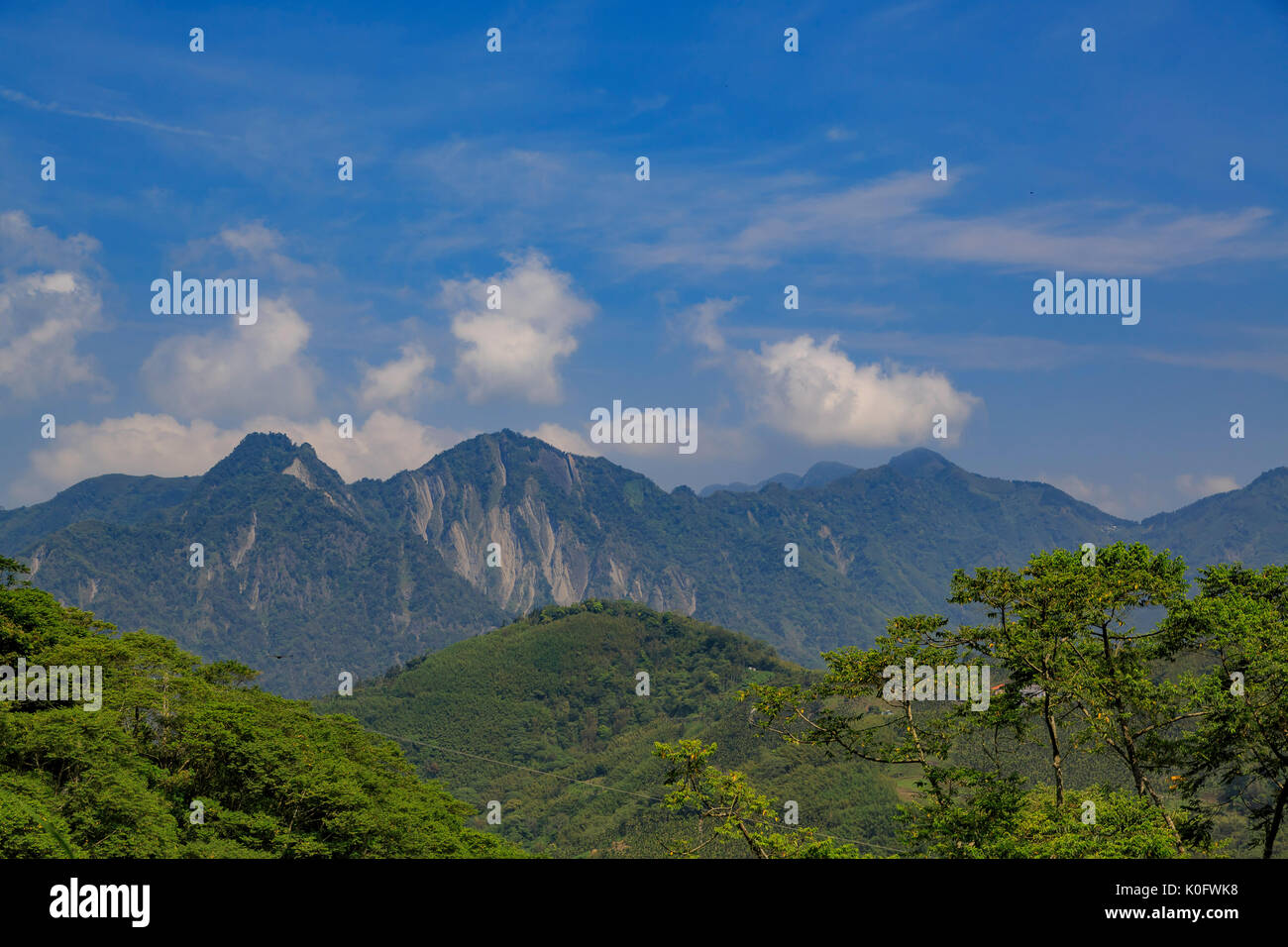 Big Mountain von Land Szene in Chiayi Land in der Nähe von Alishan, Taiwan Stockfoto