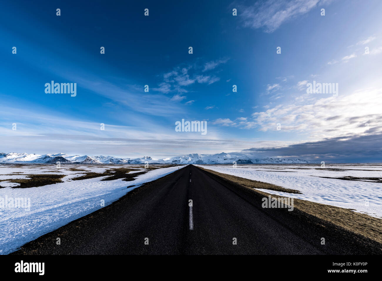 weiten Weg voran Stockfoto