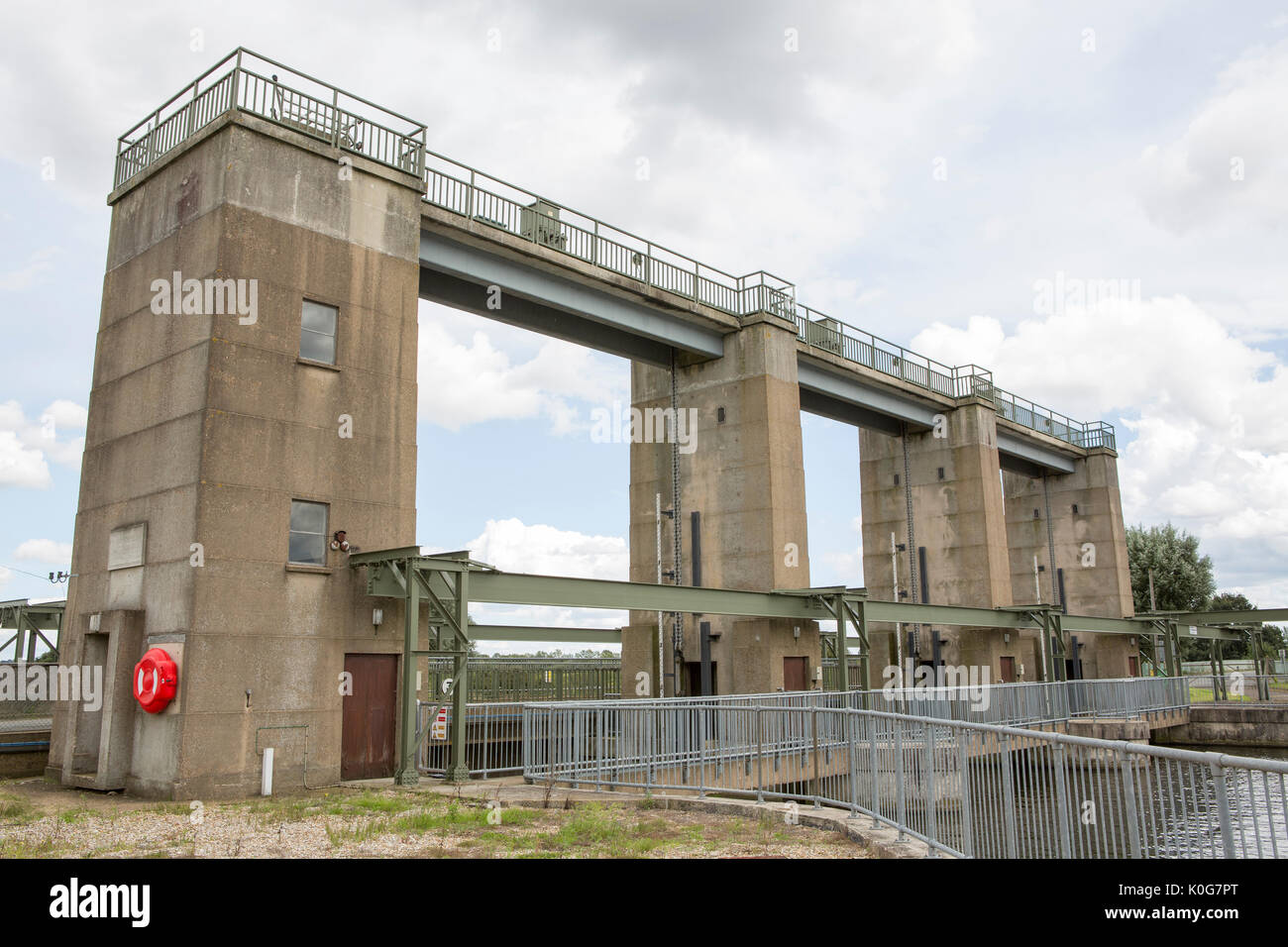 Der Denver Schleuse ein Komplex in Denver Norfolk Schutz der Fenlands vom Wasser Überschwemmung durch die Nordsee. Stockfoto
