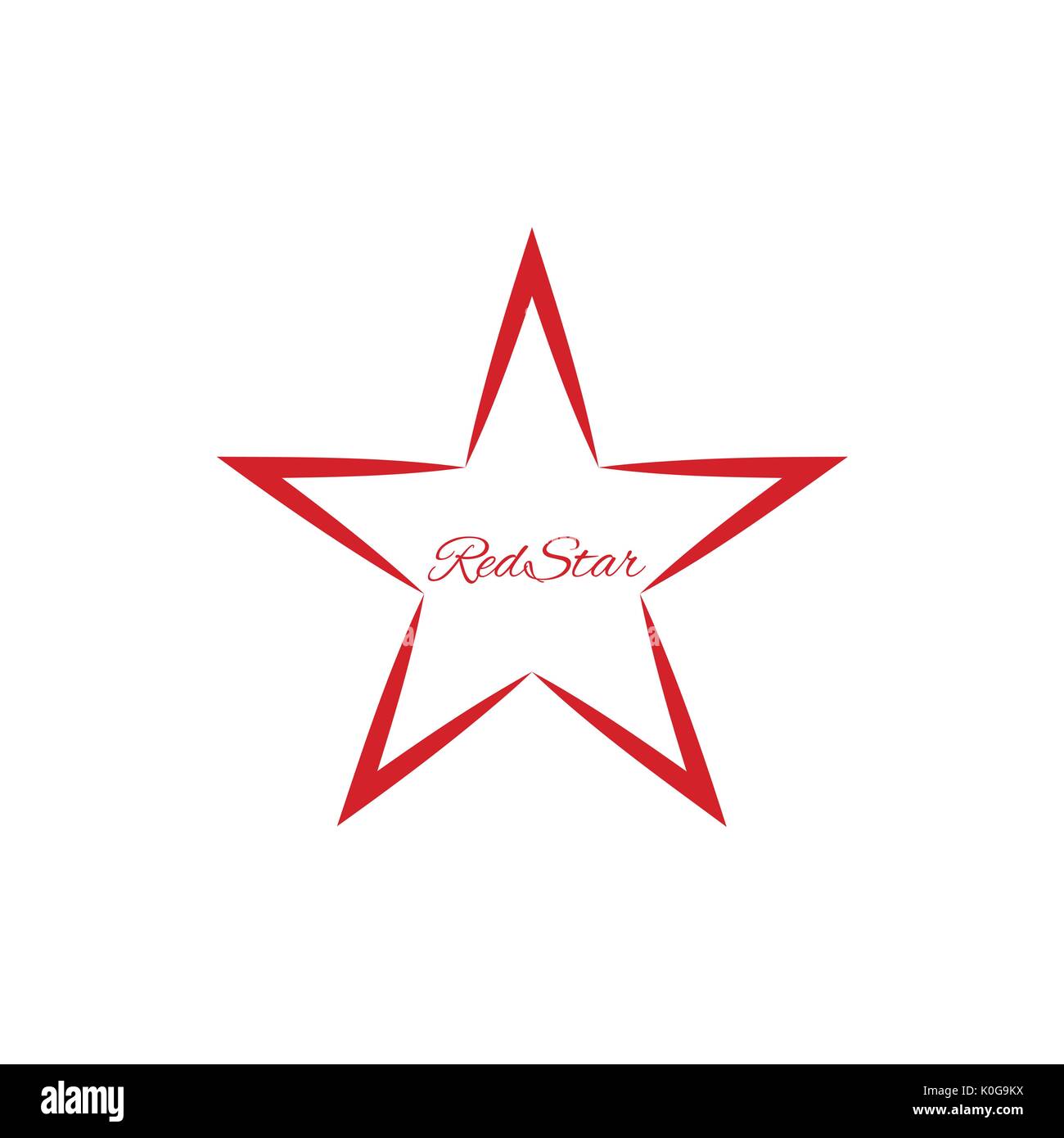 Red Star Symbol Stock Vektor