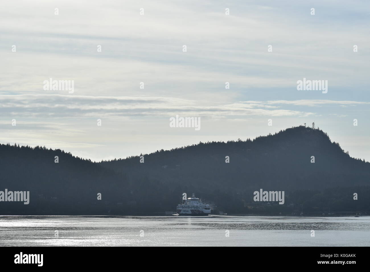 . Die MV Salish Adler bietet Service für die Bewohner der südlichen Gulf Islands Gemeinschaften Anbindung an die Städte Vancouver und Victoria. Stockfoto