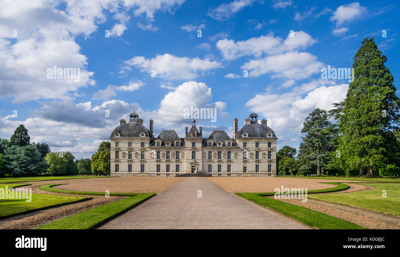 Frankreich, Loir-et-Cher, die Abteilung im Stil Ludwig XIII Südfassade Schloß von Cheverny Stockfoto