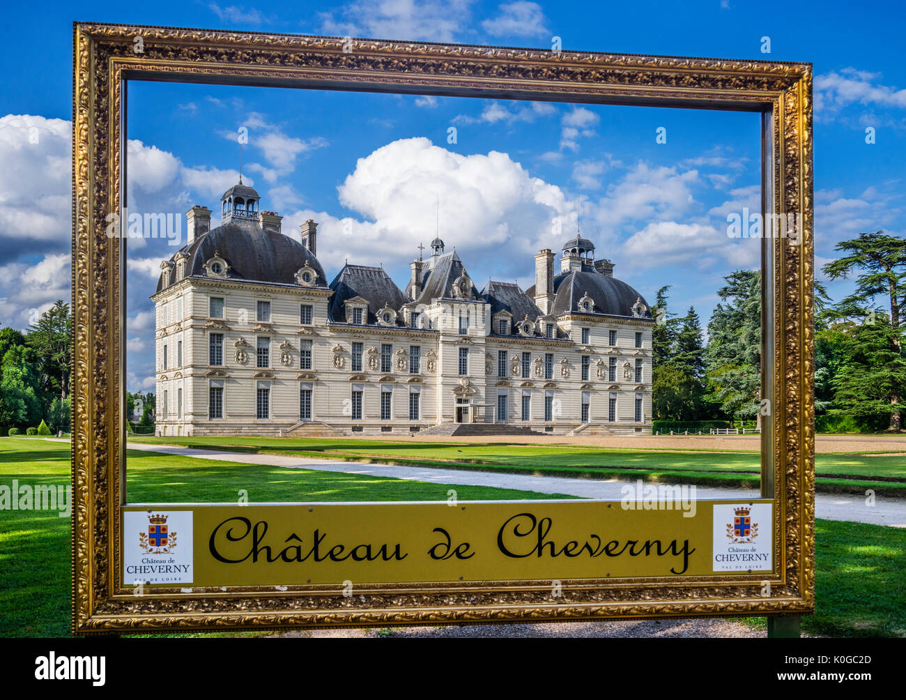 Frankreich, Loir-et-Cher, die Abteilung im Stil Ludwig XIII Südfassade Schloß von Cheverny Stockfoto