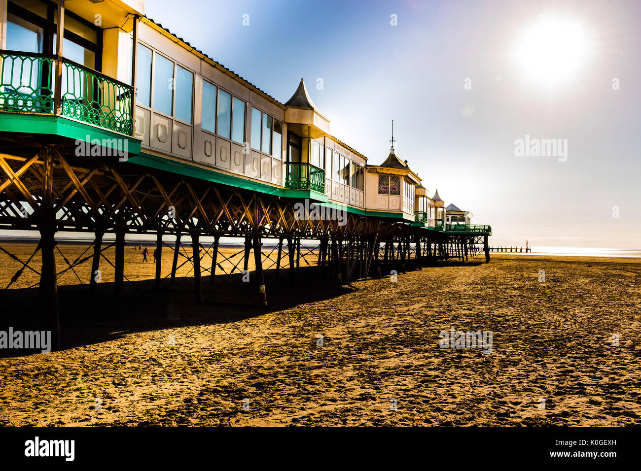 Viktorianische Pier St Annes Stockfoto