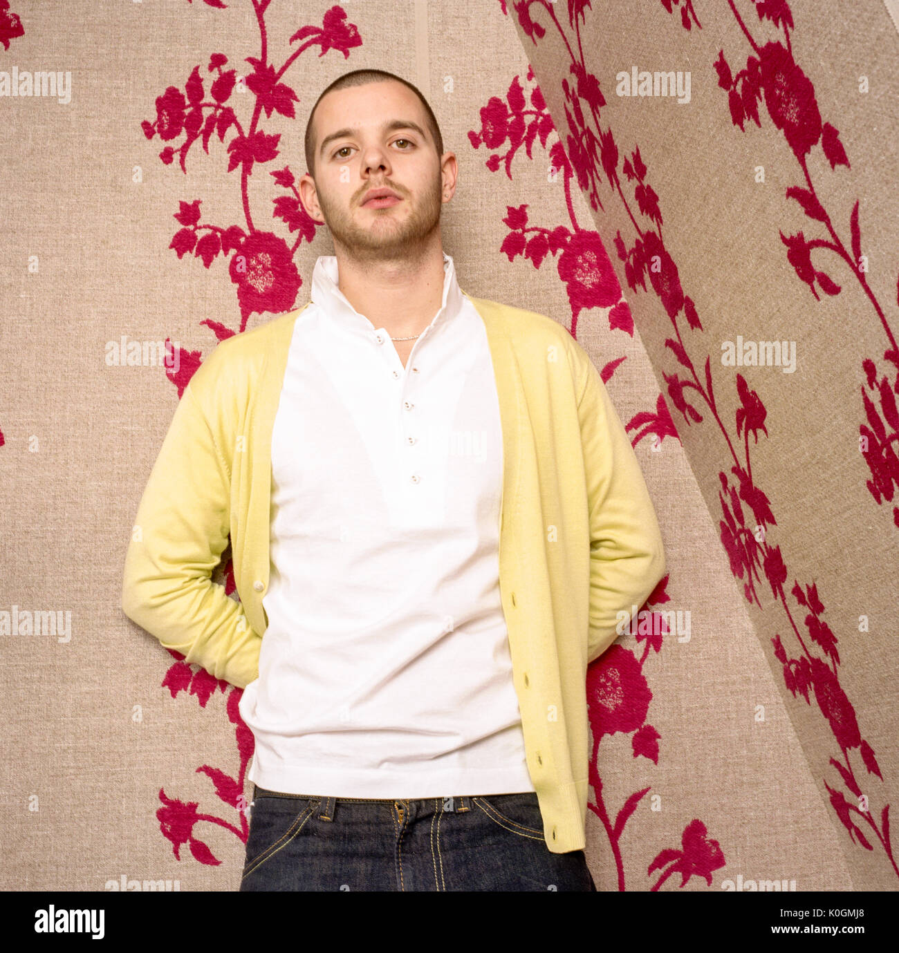 Mike Skinner englischer Musiker und Musikproduzent in Covent Garden, London, England, Vereinigtes Königreich. Stockfoto