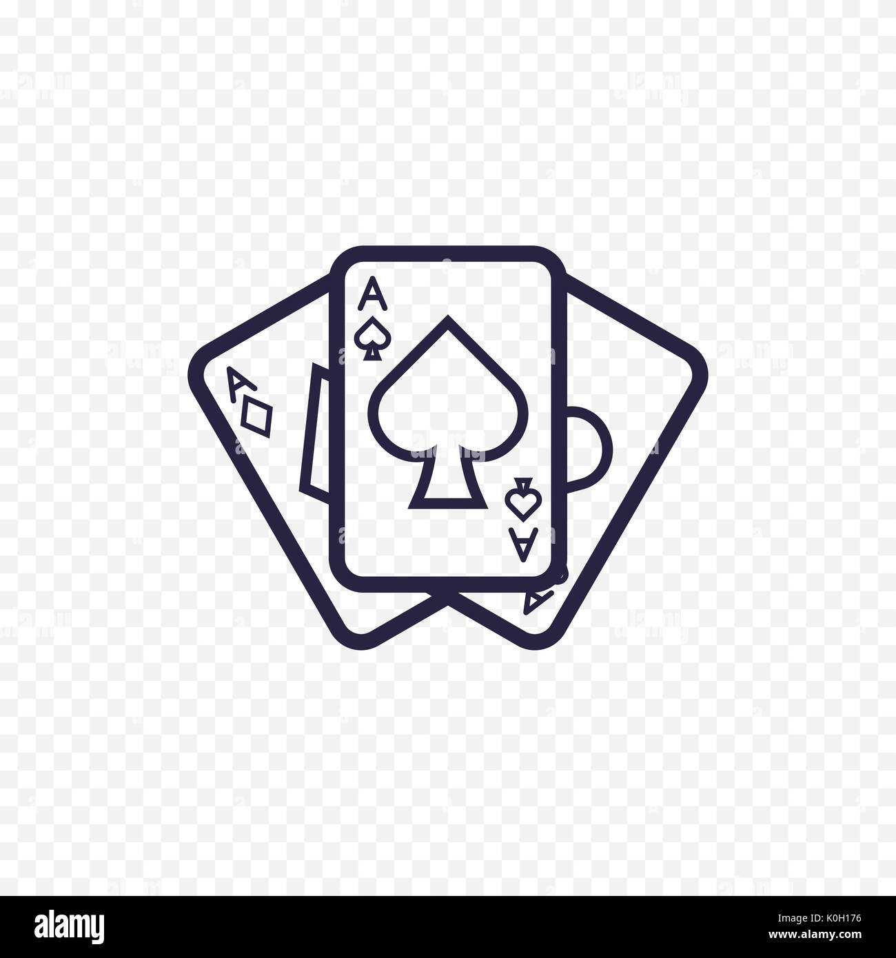 Playing Card Symbol Casino Spiel. Ace poker karten Thin linear Zeichen. Entwurfskonzept für Websites, Infografik, mobile App. Stockfoto Playing Card Symbol Casino Spiel. Ace poker karten Thin linear Zeichen. Entwurfskonzept für Websites, Infografik, mobile App. Stockfoto