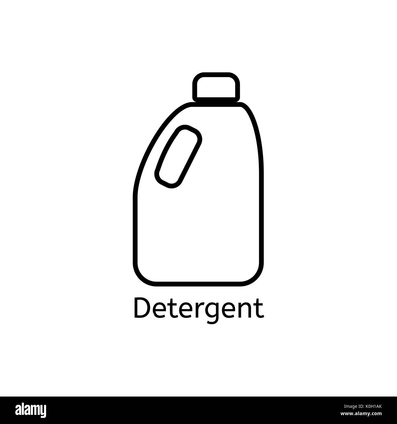 Detergenzien einfache Linie Symbol. Flüssiges Spülmittel thin linear Zeichen. Reinigen einfaches Konzept für Websites, Infografik, mobile App. Stockfoto Detergenzien einfache Linie Symbol. Flüssiges Spülmittel thin linear Zeichen. Reinigen einfaches Konzept für Websites, Infografik, mobile App. Stockfoto