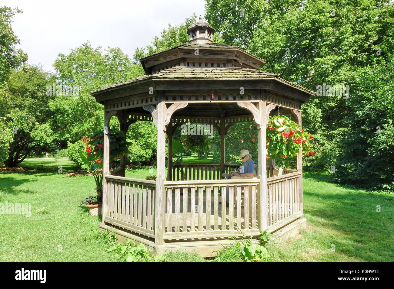 Pavillon, Rutgers Gardens, New Brunswick, New Jersey Stockfoto