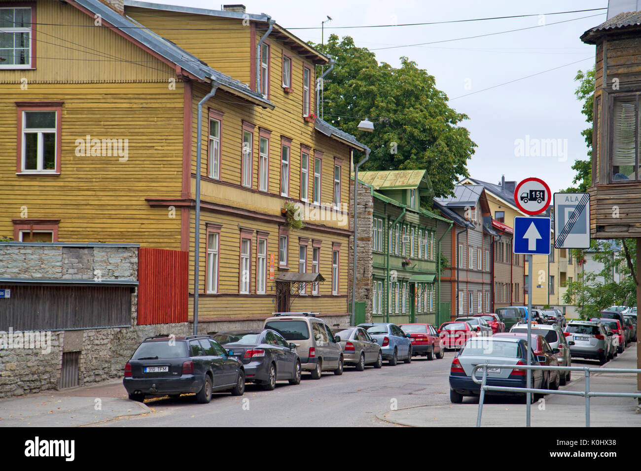 Das Tallinner Stadtteil Kalamaja Stockfoto