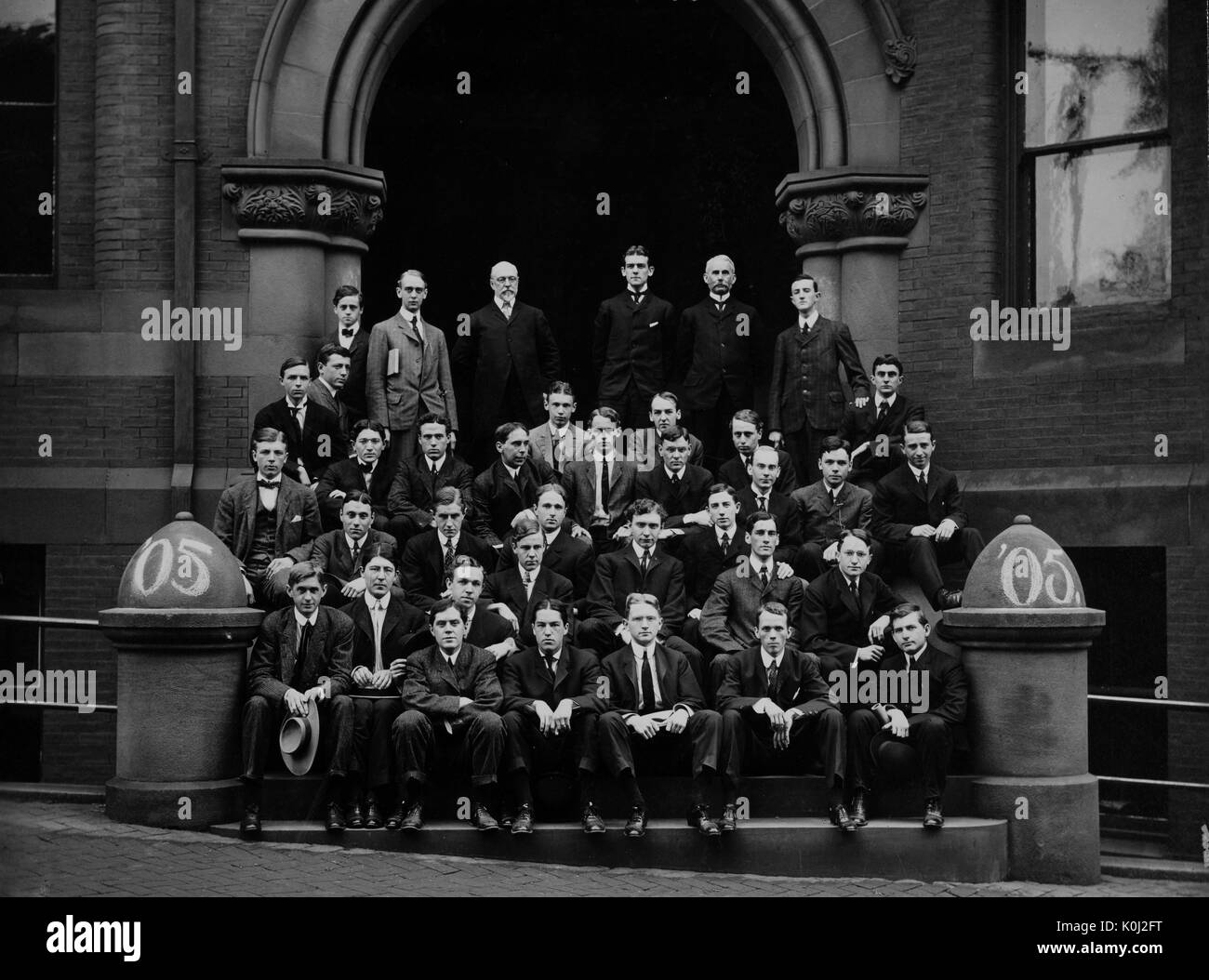 Gruppenfoto von der Johns Hopkins University Klasse von 1905, 1905. Stockfoto