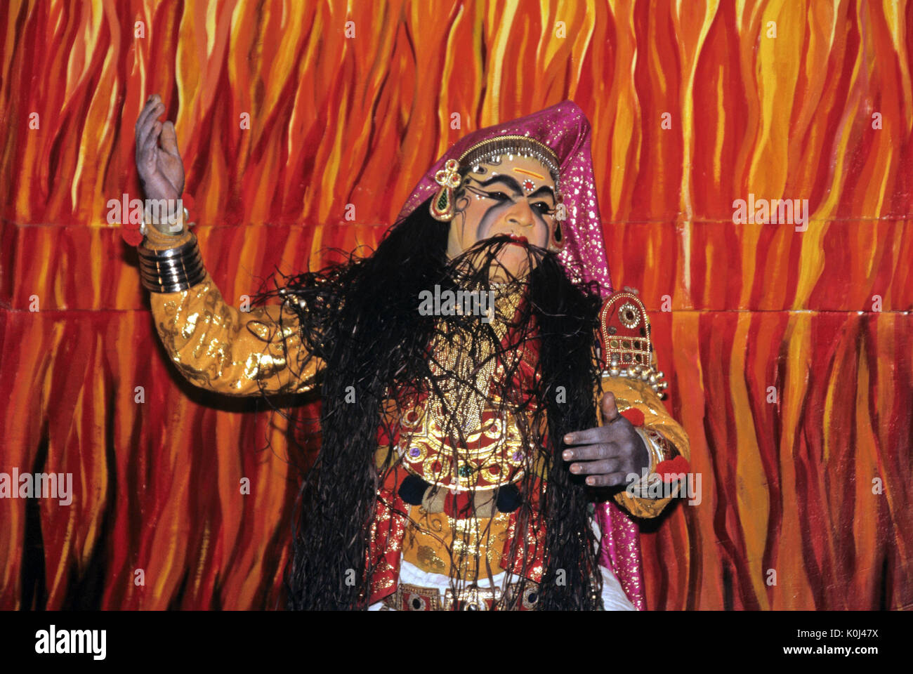 Kathakali Tänzer, Kochi (Cochin), Kerala, Indien Stockfoto