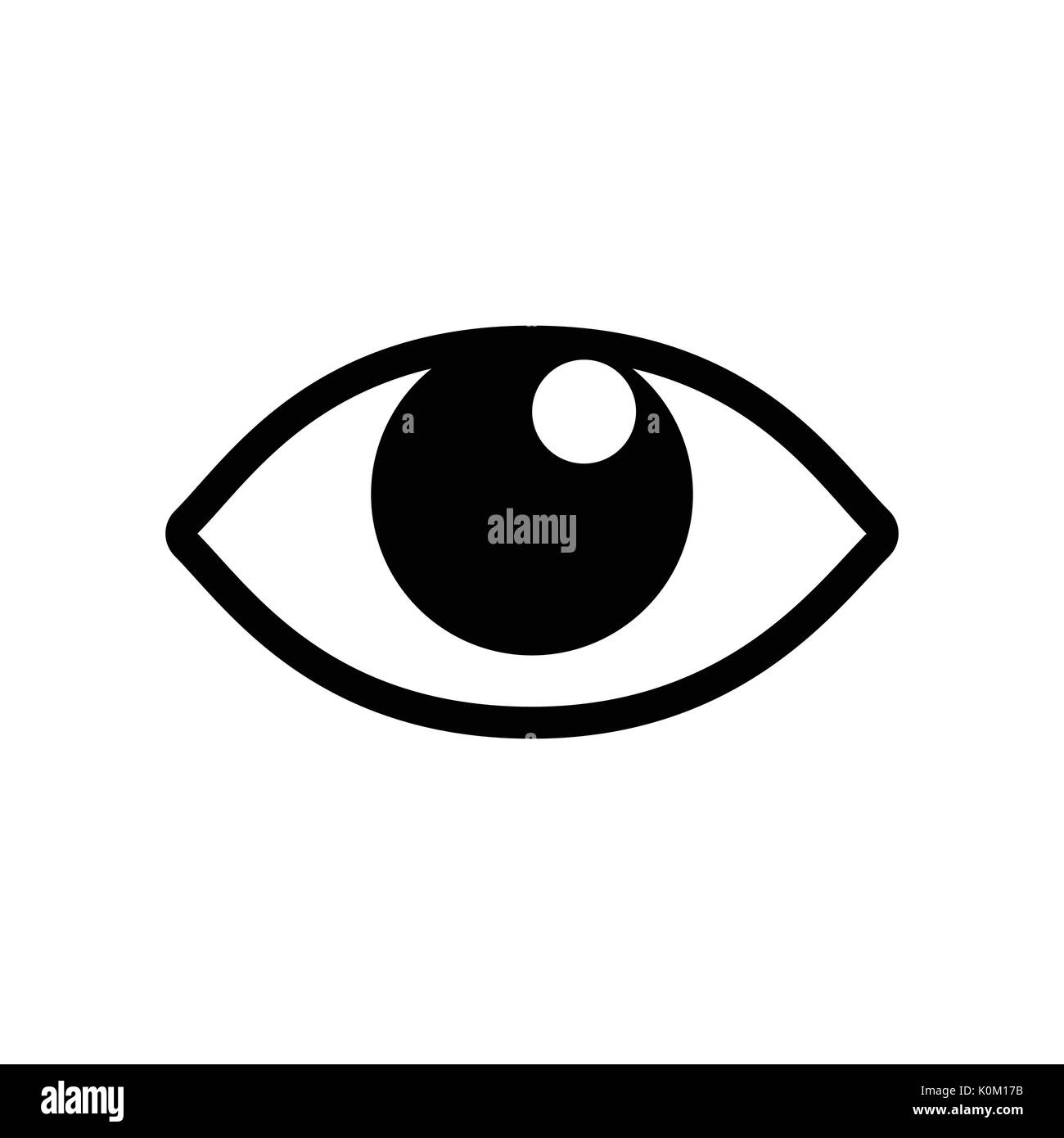 Piktogramm der Auge Symbol, iconic Symbol auf weißem Hintergrund - Vektor ein futuristisches Design. Stock Vektor