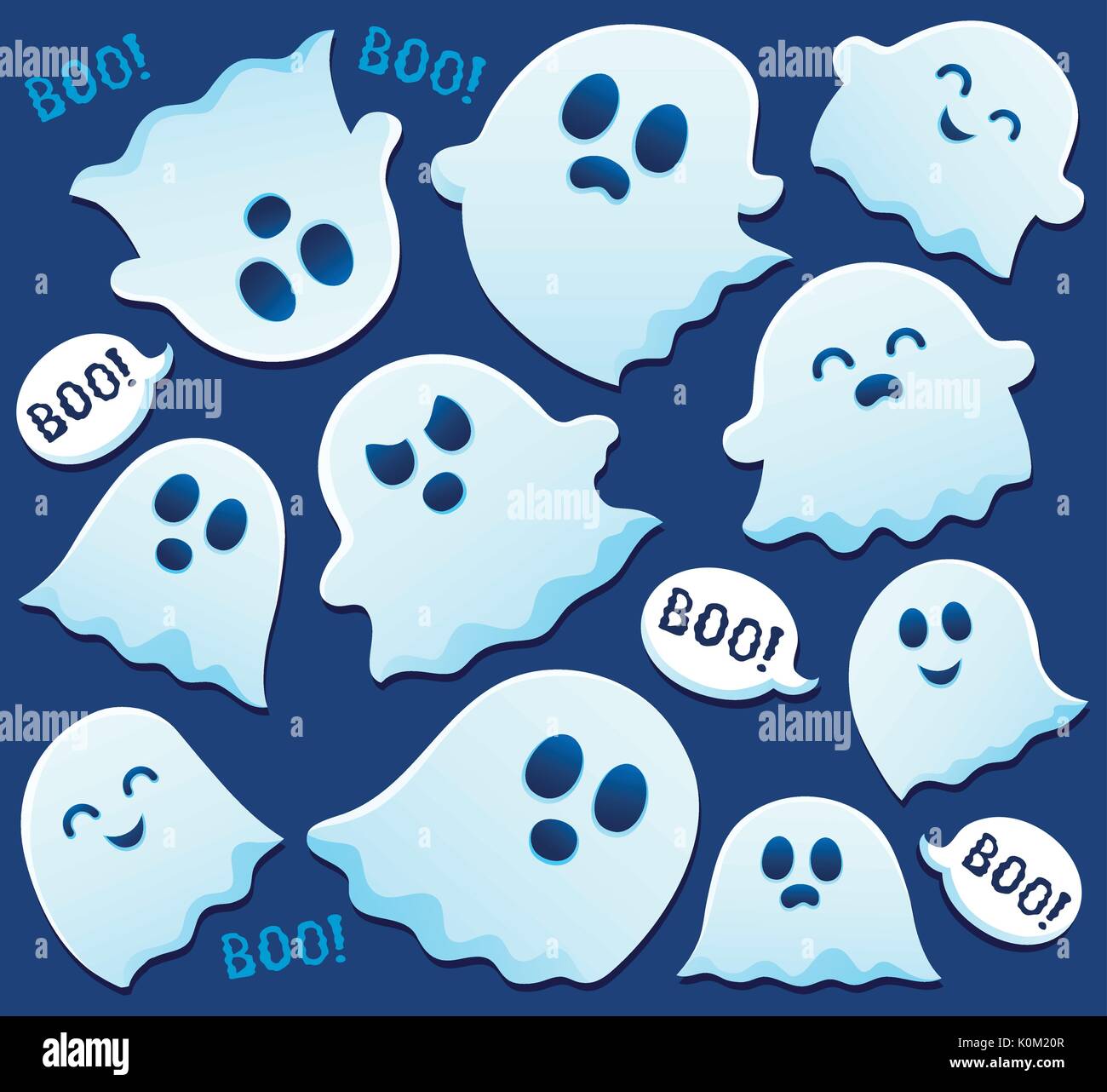 Ghost thematics Bild 3 - Eps 10 Vector Illustration. Stock Vektor